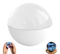 Crystal Ball Video Player, 2.7in 3D Crystal Ball DIY Personalized Display Sphere, Personalized LED Photo & Video Sphere, Memory Spheres for Family Moments, Anniversary, Couples, Pets (White)
