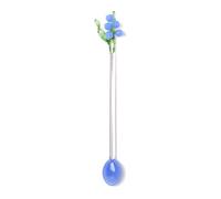 Crystal Bells Cuillère à mélanger pour orchidées Transparent Petites cuillères à café Thé Cuillère à mélanger