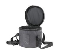 Crystal Bowl Sac de transport avec poches extérieures en tissu Oxford et poignée portable pour voyage, camping, extérieur Noir 35,6 cm