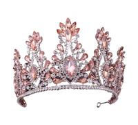Crystal Bridal Tiaras Crowns Big Rhinestone Diadem Veil Tiara Bride Headbands Wedding Hair Accessories pour Mariages(Champagne)