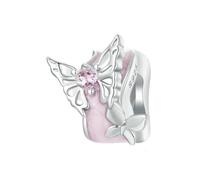 Crystal Butterfly Dragonfly Charms 925 Sterling Silver Cherry Blossom Beads Fit Bracelet Bricolage Pendentif Collier