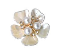 Crystal Button Covers - Pearl Flower Accessory for Dress Blouses | Alloy Material with DIY Sewing Craft, Clothing Decoration Tool, Women Fashion Organizer, Stylish Jewelry Accent, Creative Outfit