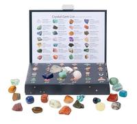 Crystal Calendar Advent, Christmas Calendar Advent, Women Men Teen Boys Girls Party Home Decor Holiday Season, Minerals Collection Ore Gem 24 Day For Kids