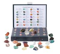 Crystal Calendar Advent, Christmas Calendar Advent, Women Men Teen Boys Girls Party Home Decor Holiday Season, Minerals Collection Ore Gem 24 Day For Kids