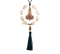 Crystal Car Charm - Healing Stone Pendant | Boho Rearview Ornament | Chakra Energy Decoration For Meditation Protection Window, Rose Quartz Amethyst Accessory
