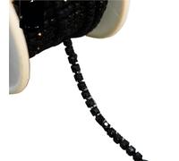 Crystal-Castle 10 Yard Rhinestones Trim Stone Cup Chain Gold Diamond Strass Decorative Applique Crystal Trimmings For Dresses(Black,10YARD ROLL_SS12)