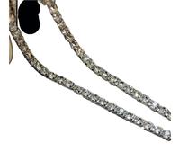 Crystal-Castle 10 Yard Rhinestones Trim Stone Cup Chain Gold Diamond Strass Decorative Applique Crystal Trimmings For Dresses(Crystal with Silver,10YARD ROLL_SS6)