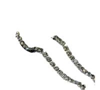 Crystal Castle Diamond Trims 2mm 4mm Strass Fringes Gold Cup Sewing Stones Decorative Trimmings Rhinestones Chain For Clothing(Crystal with Silver,5 YARD BY ROLL_SS4.5)