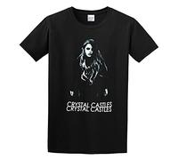 Crystal Castles T-Shirt Funny Top Tee Short-Sleeve for Mens BlackXL