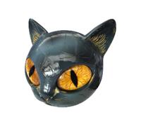 Crystal Cat Figurine, Black Kitten Figure Animal Statue, Cat Figurines Art Sculpture | Résine Desk Decor Art Piece For Men Women Animal Lovers Housewarming Holiday Birthday Living Room Bookshelf