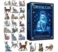 Crystal Cats Advents Calendars, Calendrier De L'Avent Noël 2025, Boîte À Rebours D'Halloween Avec 24 Pièces 2d Cat Pendant, For Home Bedroom Holiday School Apartment Daily Activity