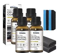 Crystal Coating for Car, Plastic Parts Crystal Coating, Long Lasting Car Plastic Parts Care Agent, Plastic Parts Refurbish Agent (4 Pcs)