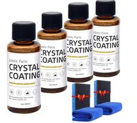Crystal Coating for Car Plastic Parts, Plastic Parts Crystal Coating, Black Trim Restorer Automotive, Easy to Use Car Refresher, High Gloss Protective Layer (4pcs)