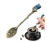 Crystal Coffee Spoon Crystal Vintage Alloy Carved Design