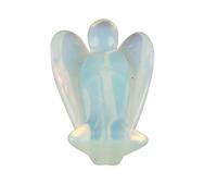 Crystal Crafts Pendentif en Forme D'ange Unique pour Méditation à énergie Positive, Cadeau pour les Proches, Pierre Naturelle (Ange en quartz rose de 2 pouces)