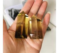 Crystal Crystal Dot Citrine Colonne obélisque des Ornements de Maison Jaune (3-4 cm, 5pc)