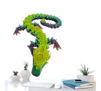Crystal Dragon Toys - 30cm/11.8in Articulated Dragon Toy,Crystal 3D Printed, 11.8inch Christmas Joint Mobility Halloween Decoration Ornament for Home Desktop Decor