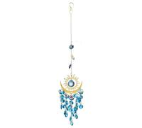 Crystal Dream Catcher Wind Chimes Window Hanging Prisms Garden Backyard Ceiling Room Decor Christmas Housewarming Birthday Gift for Girls(Lake Blue)
