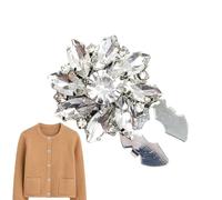 Crystal Embellishment Buttons - 12mm Detachable Rhinestone Flower Covers for Stylish Decoration, Durable Flat Back with Versatile Diy Use for Clothing Accessories, Fashion Jewelry Component