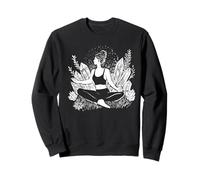 Crystal Energy Tee-Shirt de Yoga Spirituel bohème dessiné à la Main Sweatshirt