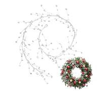 Crystal Garland Elegant Realistic Christmas with Wreath Decoration, Sparkling Hanging Crystals for Outdoor Chandelier Mantel Porch Stairs, Winter Front Door and Holiday Home Decor
