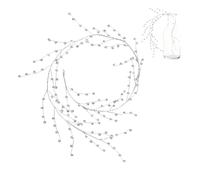 Crystal Garland for Christmas Tree - 12ft Sparkling Beaded Pendant Ornaments for Elegant Decoration, Festive Shine with Reflective Crystals, Hanging Beads for Chandelier, Mantel, Porch, Stairs, Transp