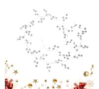 Crystal Garland for Christmas Tree - 12ft Sparkling Beaded Pendant Ornaments for Elegant Decoration, Festive Shine with Reflective Crystals, Hanging Beads for Chandelier, Mantel, Porch, Stairs, Transp