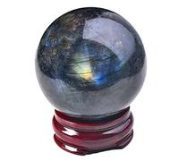 Crystal Gemstone Ball Figures with Stand, Crystal Ball Fortune Telling Ball for Feng Shui, Scrying and Decoration,Crystal ball-5cm