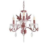 Crystal Girls Bedroom 3 Lumières Cougie Chandelier Plafond Esprit Rose Fleur Pendre Lumière Nordic Hanging Lampe Room Nursery
