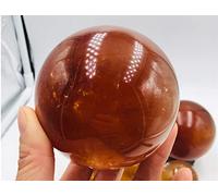 Crystal Glass Ball Crystal Ball Lucky Transit Citrineball, décoration Domestique pour Divination et réhabilitation, Happy Transit Fengshi Reiki Witch Ball Fortune Teller, Citrine-4cm