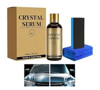 Crystal Gloss Coating, Car Ceramic Shield, 100ml Hydrophobic Paint Protection with High Shine Finish, Nano Quartz Liquid Sealant, Scratch Resistant Layer, Auto Detailing Use