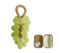 Crystal Grape Soap,Handmade Grape Soap On A Rope,Handmade Crystal Grapes Gentle Cleansing Soaps, For Hand Washing, Air Freshening Or Decoration (Green)