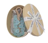 Crystal Grape Soap on a Rope, Decorative Grape Shaped Soap, Natural Cold Process Bath Soaps Gift for Women & Men, Bathroom Decor, Holiday Present (Blue)