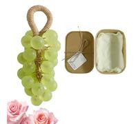 Crystal Grape Soap on a Rope Handmade Grape Cluster Soap with Gift Box (1, E)