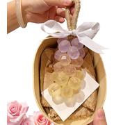 Crystal Grape Soap on a Rope Handmade Grape Cluster Soap with Gift Box (1, G)