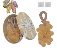 Crystal Grape Soap on a Rope,Personalized Original Handmade Crystal Grape Soap,Gentle Cleansing Soaps,Lasting Fragrance,Natural Fruit Shaped Bath Bar,for Men and Women To Hang Decor (SIZE, C-033)