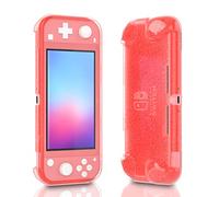 Crystal Grip Coque à paillettes pour Nintendo Switch Lite - Coque brillante en TPU pour Switch Lite - Corail