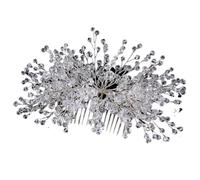 Crystal Hair Comb Clip Hairpin For Women Bride Rhinestone Bridal Wedding Accessories Jewelry Pin Headband(Silver)
