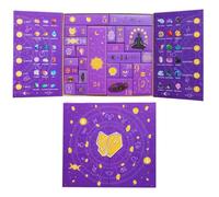 Crystal Halloween Countdown Calendar, 24-Day Advent with Witch Statue, Resin Spooky Decor for Bedroom, Bookshelf, Tabletop, Halloween Home Decoration Indoor and More