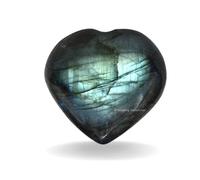 Crystal Heart Palm Stone - Pierre d'inquiétude de massage de poche pour l'équilibrage naturel du chakra du corps, la guérison par le Reiki et la grille de cristal (Labradorite)