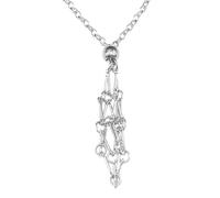 Crystal Holder Necklace - Heavy Duty Stone Crystals Cage, Adjustable Jewelry Pouch | Stainless Steel Cage Pendant Necklace, Durable Metal Crystal Carrier With Chain For Women Spiritual Healing Energy
