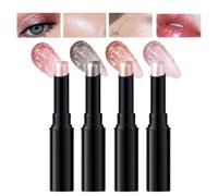 Crystal Hydrating Jelly Stick Eyeshadow Stick, Shimmer Eye Highlighter, Long Lasting Cream Eyeshadow Sticks, Glitter Makeup Jelly Shimmer Eye Shadow Crayon, Easy to Blend Long Lasting