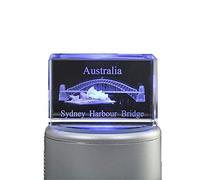 Crystal Inner Statue Sydney Bridge Opera House Sculpture Figurine for Friends Business Events Christmas Home Ornement Decoration Accessoires Art Collection d'art