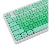 Crystal Jelly PBT Keycaps - 132 touches HOA Profile Double Shot Keycap Green Translucent Liquid Foundation Keycaps for Cherry MX Switch Mechanical Keycaps