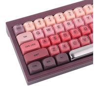 Crystal Jelly PBT Keycaps - 132 touches HOA Profile Double Shot Keycap Rouge Translucide Rouge à lèvres Keycaps pour claviers mécaniques Cherry MX Switch