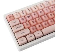 Crystal Jelly PBT Keycaps - 132 touches HOA Profile Translucide Double Shot Pink Foundation Keycaps pour claviers mécaniques Cherry MX Switch