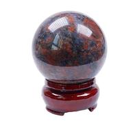 Crystal Jet Red Tiger Eye Gemstone Ball Ball Magic Fortune Teller Himalayan Rock Crystal Stone Ball,Red Amphibolite Crystal Ball-7~8cm