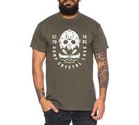 Crystal Lake - T-Shirt pour Homme Halloween Michael Horror Myers Pennywise Man 13 Jason Voorhees Nightmare, Größe2:Small, Farbe2:Kaki