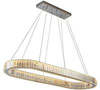 Crystal LED Pendant Lamp Luxury K9 Crystal Pendel Lamp LED Dining Lamp Dimmable Modern Hanging Lamp Dining Table with Remote Control Hanging Lamp Dining Room Ceiling Lamp 42W Chandelier