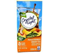 Crystal Light Green Tea Peach Mango Drink Mix (Makes 10-Quarts), 1.85-Ounce Canister (Pack of 4)
